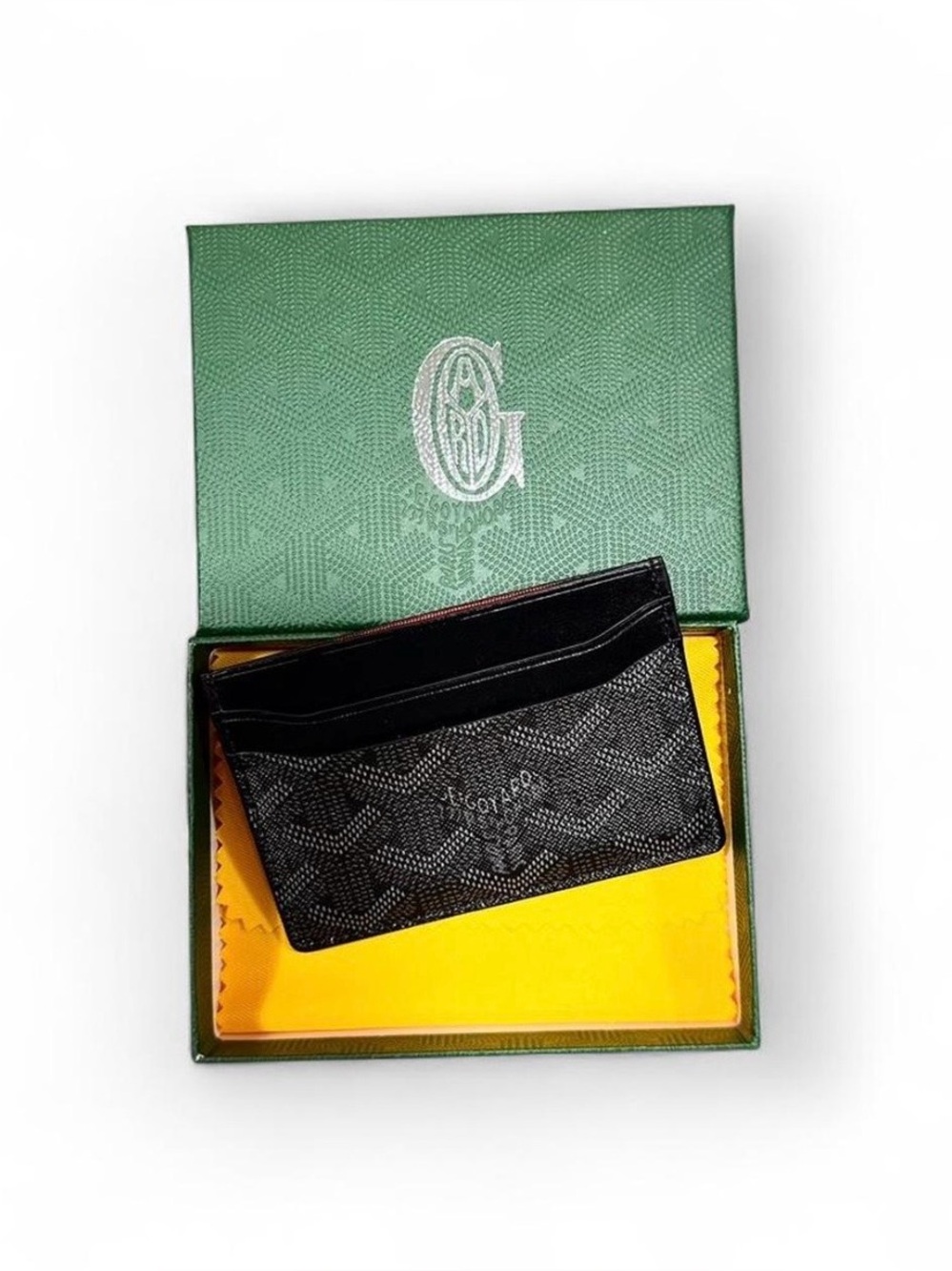 Goyard Black & Dark Gray Card Holder